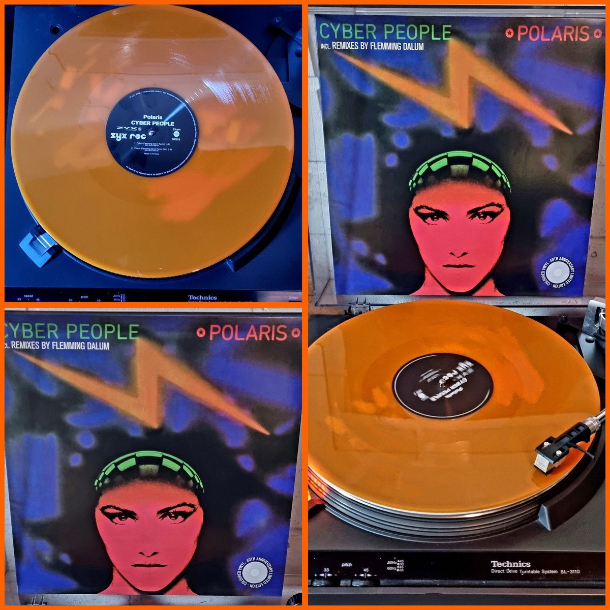 Yessss the postman just delivered this great  new 🔥  piece of vinyl ! 😍🎶 🇮🇹 'Cyber People - Polaris ' Including @FlemmingDalum remixes ' 👍🎶🔥 @Official_ZYX  #italodisco #ZYX  #orangevinyl  #vinylcommunity #musthave #happy 🥰🎶🎵