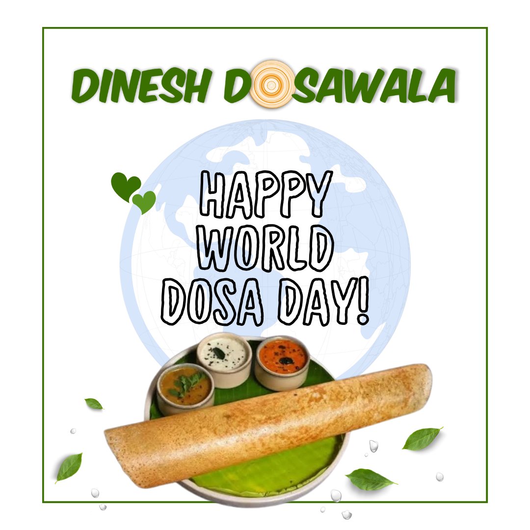 Happy World Dosa Day to all the dosa lovers out!
 #dineshdosawala #dosaday #WorldDosaDay #SwiggyDelivers  #cateringmumbai #southindianflavors #weddingcatering #socialeventcatering #banquetcatering #cateringservices #events #partyorders #dosa #dosawala #mumbai #birthdayparty
