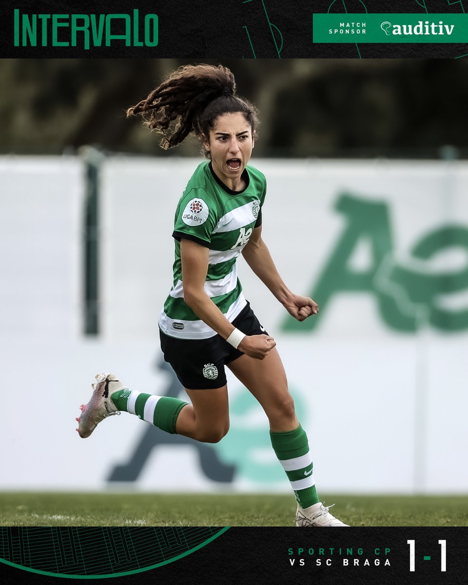 FutFemSCP's tweet image. ⏸️ Tudo empatado ao intervalo. 
⚽️ Joana Martins 

#SCPSCB // 1-1
