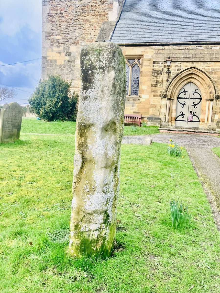 #StandingStoneSunday The Wart Stone. Standing approximately 5 feet high, near the the south porch. After rain, water lodges in a weathered basin on its surface, which tradition says was a certain cure for warts. 📍 St Catherine, Barmby Moor