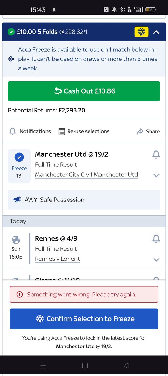 1AlexBell's tweet photo. @SkyBet you are some corrupt gits https://t.co/hcYTqQk8yp