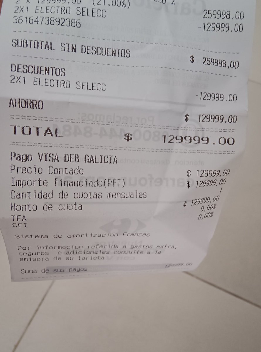 Compré 2 gaseosas, mate, café, harina, palmitos, yerba, mermelada, cacao, picadillo, paté , caballa, arroz y arvejas, sardinas y atún, choclo y lentejas. Todo eso 130 lucas. Pero hay que darle tiempo al gobierno, no? 
Si nos morimos de hambre, no importa, no?