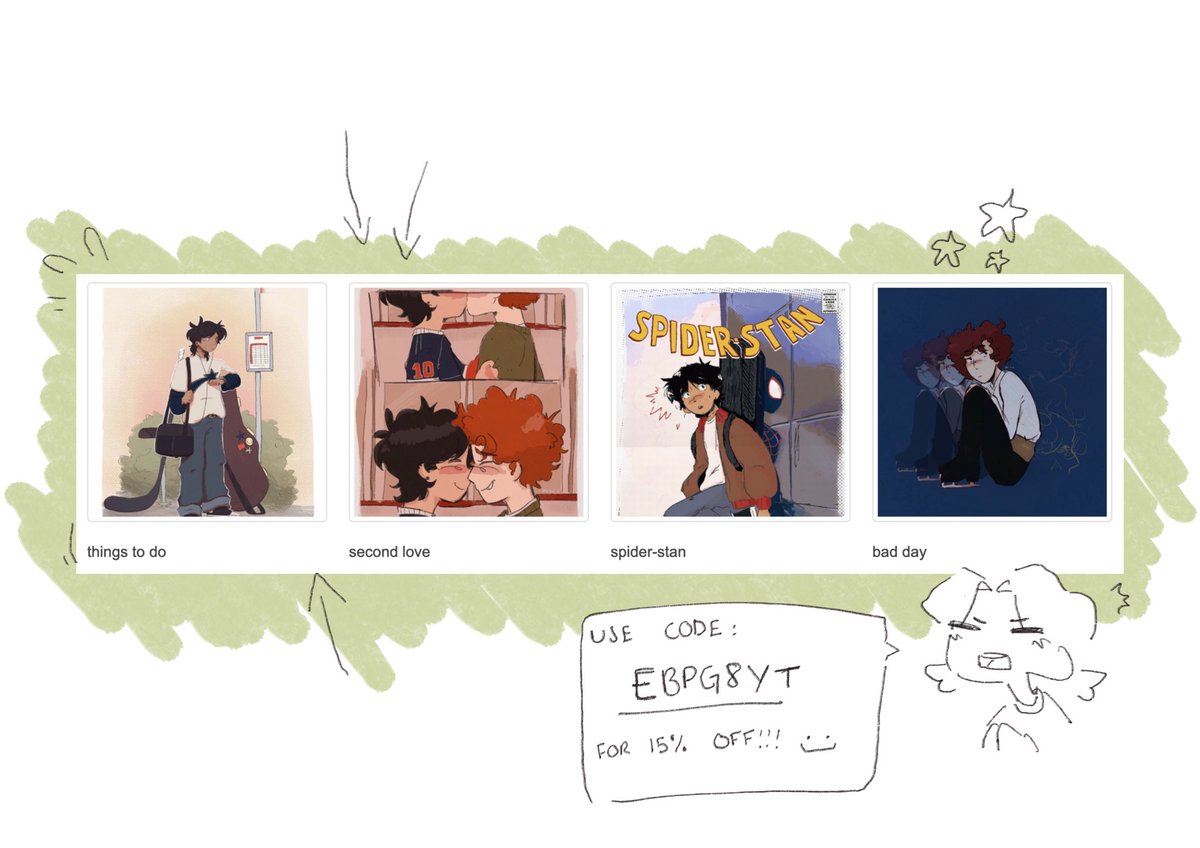 marshplaylist's tweet image. have updated my inprnt storefront a little! i currently have 15% off all prints for the next week, use code EBPG8YT to get this discount! would mean the world if you support me!!

my shop -&amp;gt; inprnt.com/profile/marshp…