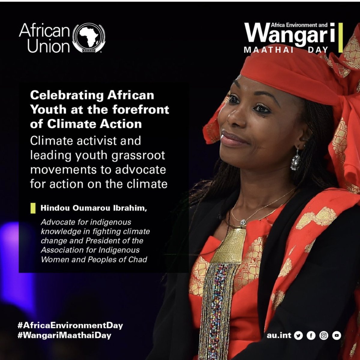 Meet @hindououmar an environmental activist and indigenous leader from #Chad, is making waves globally with her innovative approach to climate change and biodiversity conservation. Utilizing traditional knowledge of the Mbororo people, Hindou implements sustainable practices