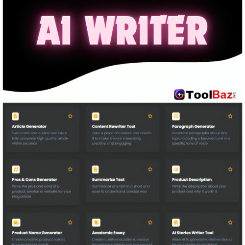 Toolbaz ai writer
toolbaz.org