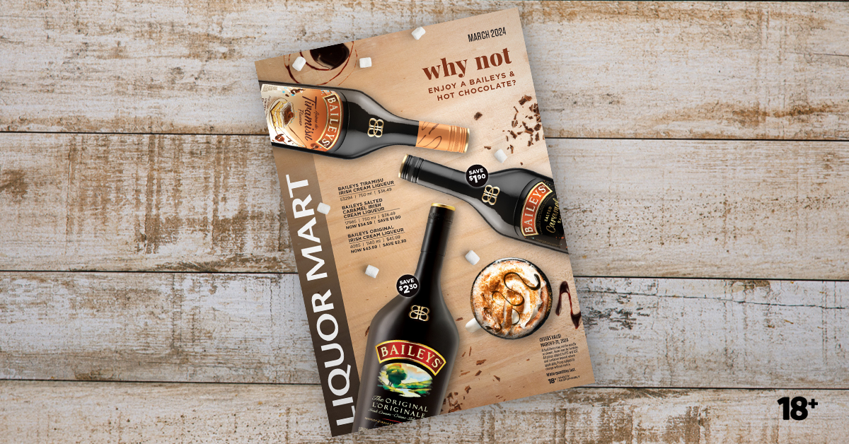 New month, new savings! The March Liquor Mart flyer has dropped! 📮🗞️  

Be sure to check out our Hot Buy sales and more: ow.ly/vSrk50QKent  

While quantities last. 

18+ Enjoy Responsibly