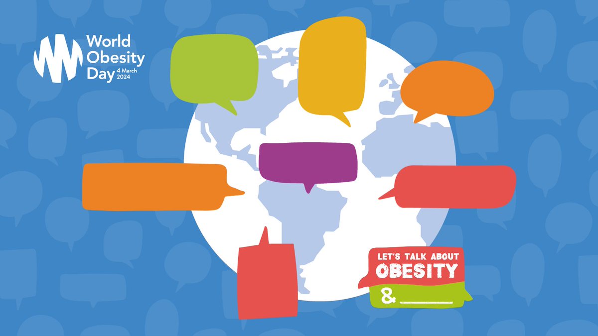 🌍 On #WorldObesityDay ⭕ 2024, let's start a global conversation. #Obesity is complex, affecting us all. 

It's time to challenge misconceptions, influence policy, and connect the dots to create a healthier world for everyone. 

👉 worldobesityday.org
#LetsTalk #ObesityAnd