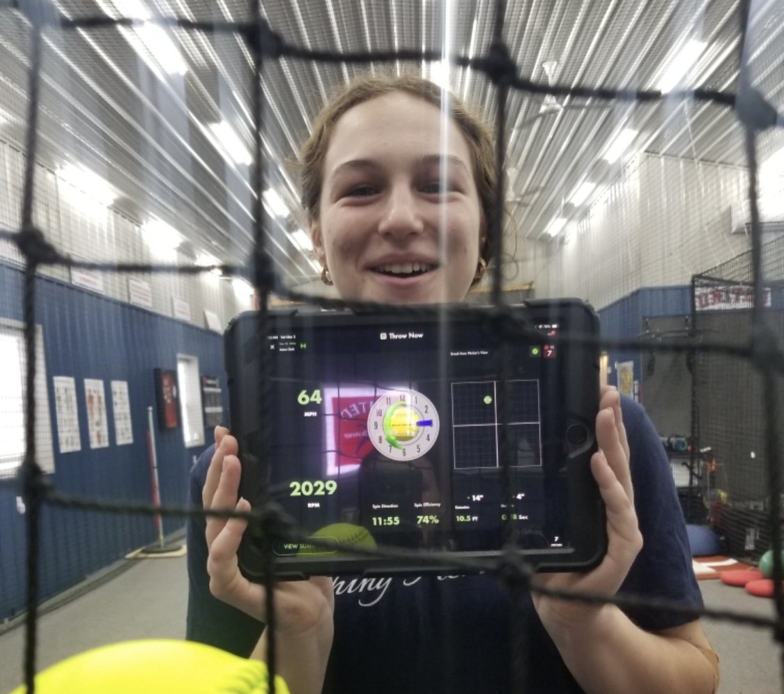 Had a great last pitching lesson with coach james before the high school season starts! I broke 2000 RPM on my rise ball which is a new PR! So excited to see what I can accomplish during my freshman season!