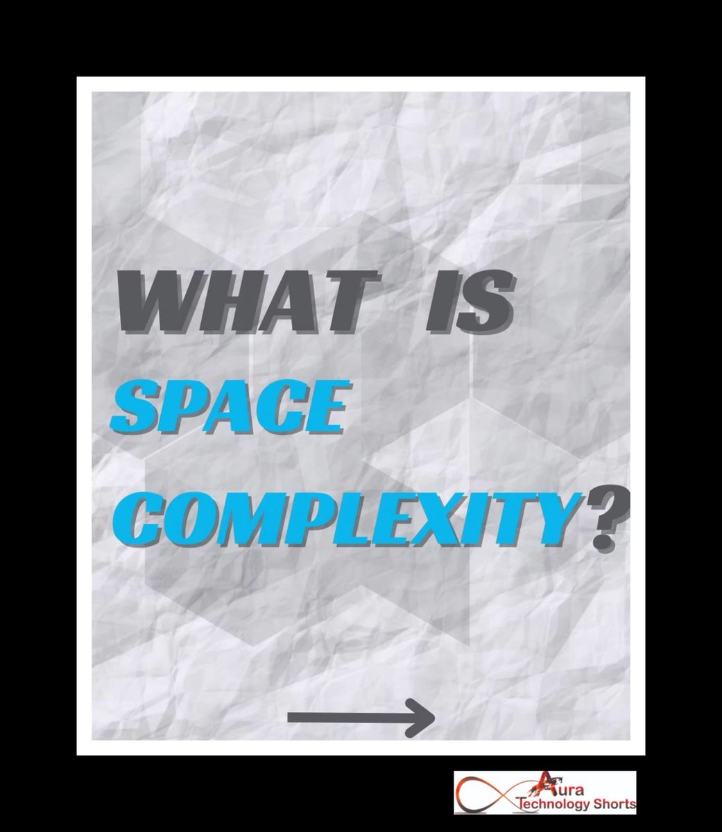 Space complexity in data structures and algorithms
..................
#SpaceComplexity #DataStructures #Algorithms #EfficiencyMatters #OptimizedCode #MemoryManagement #BigOAnalysis #CodePerformance #AlgorithmDesign #SpaceEfficiency