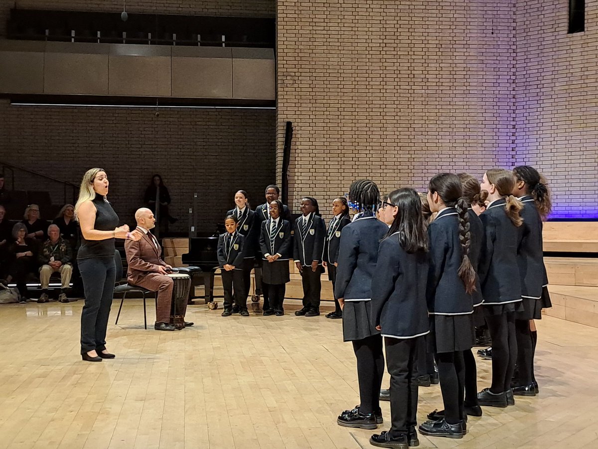 #MACC2024 Our penultimate choir is from the Olympic Park in London: Harris Academy Chobham Junior Choir. Great percussion accompaniment!