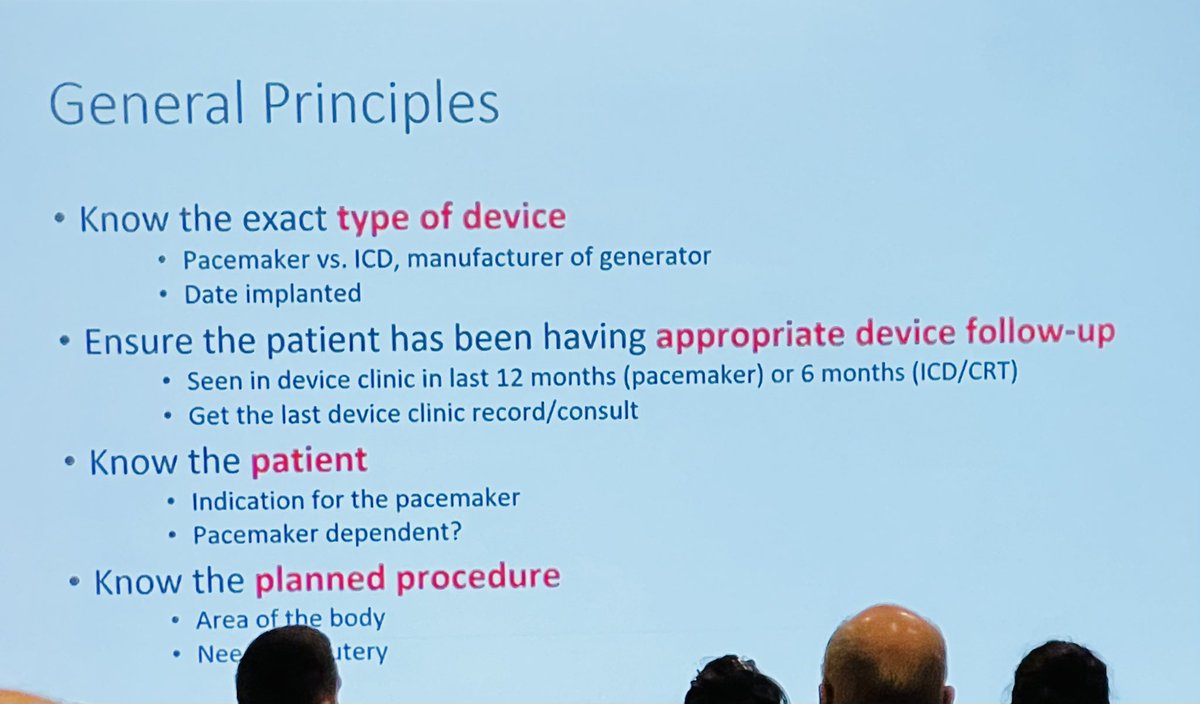 Dr @MarcDeyell on perioperative management of CIEDs (pacemakers and defibrillators). Know the general principles of management. ⬇️ #WAS2024