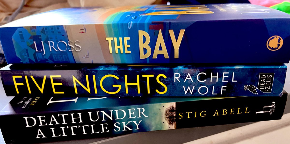 I may…. May have been tempted to walk down the @sainsburys book aisle… 🙊 and um may have come away with these beauties 😂 #TheBay by @LJRossAuthor @DarkSkiesPub #FiveNights by @RachelWolfWritr @HoZ_Books #DeathUnderALittleSky by @StigAbell @Hemlock_Press