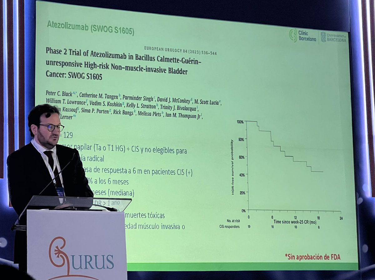 Dra. Merycarla Pichardo (@merycarlap) on Twitter photo #RaulMartos at UrusOncology. BCG failure: Radical cistectomy is the current standard. Retrospective and Phase II trials showing promising results. We should consider clinical trials participation to BCG refractory patients.
<a href="/fcounago/">Felipe Couñago PhD</a> <a href="/barrosonco/">José Máximo Barros, MD 🇦🇷</a> <a href="/rabouassalymd/">Robert Abouassaly,MD</a> <a href="/FioreRoldanCh/">Fiore Roldán</a> #RaulMartos at UrusOncology. BCG failure: Radical cistectomy is the current standard. Retrospective and Phase II trials showing promising results. We should consider clinical trials participation to BCG refractory patients.
<a href="/fcounago/">Felipe Couñago PhD</a> <a href="/barrosonco/">José Máximo Barros, MD 🇦🇷</a> <a href="/rabouassalymd/">Robert Abouassaly,MD</a> <a href="/FioreRoldanCh/">Fiore Roldán</a>