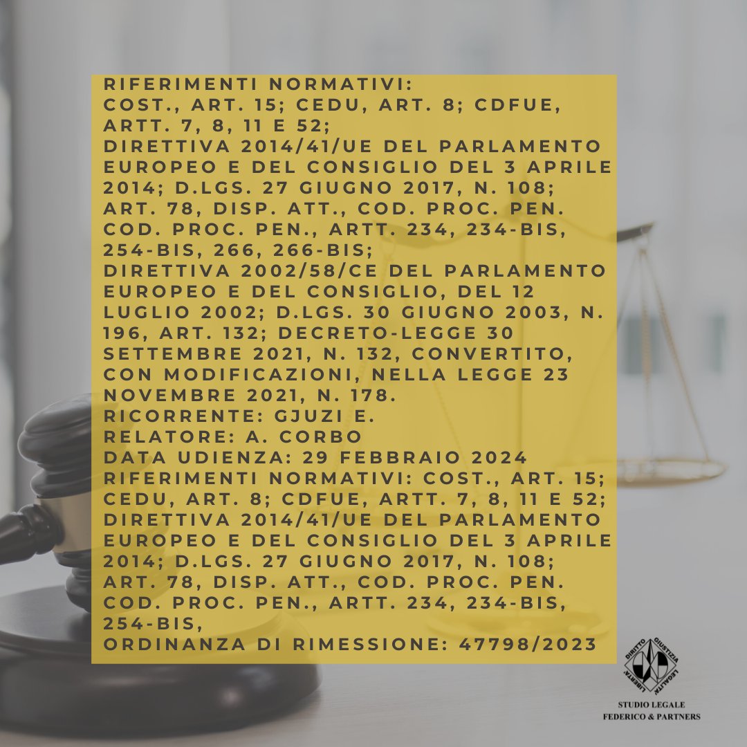 Dettaglio questione penale Decisa n. 33544/2023

cortedicassazione.it/it/qsp_dettagl…

#sentenza #cortedicassazione #avvocato #diritto #giurisprudenza #lawyer #legge #law #studiolegale #tribunale #dirittopenale #roma #consulenzalegale #avvocatopenalista