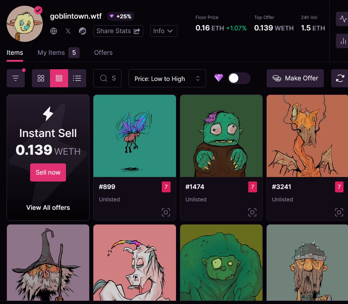 xpapi (@1mrpapi) on Twitter photo I see comments about the inability to trade certain collections, like <a href="/goblintown/">goblintown</a>, on OpenSea.
If you missed the news- many well known teams (including <a href="/yugalabs/">Yuga Labs</a>) stopped supporting OpenSea last week.
You need to use <a href="/MagicEden/">Magic Eden šŖ</a> or project native marketplaces. I see comments about the inability to trade certain collections, like <a href="/goblintown/">goblintown</a>, on OpenSea.
If you missed the news- many well known teams (including <a href="/yugalabs/">Yuga Labs</a>) stopped supporting OpenSea last week.
You need to use <a href="/MagicEden/">Magic Eden šŖ</a> or project native marketplaces.