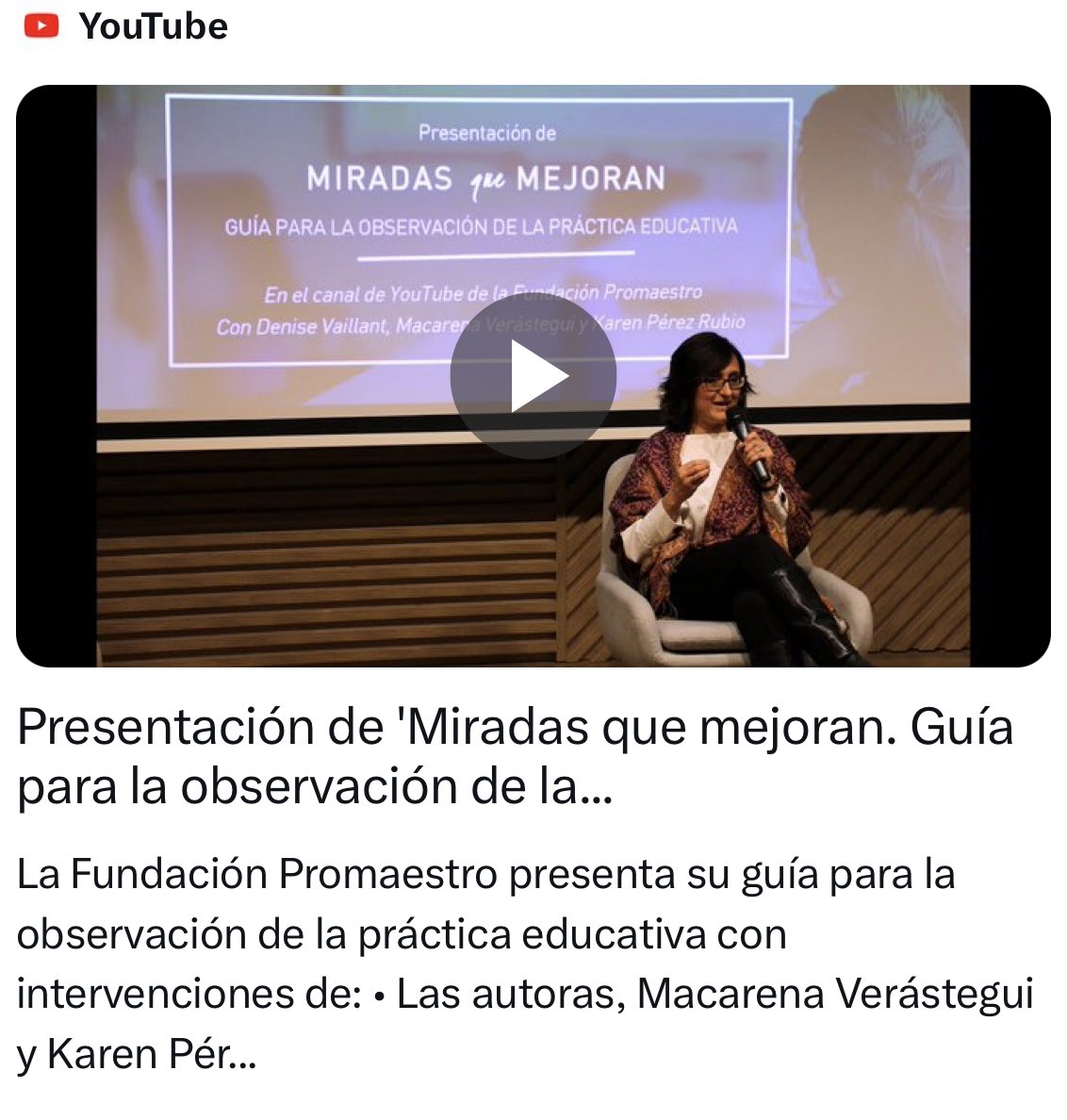 Que un profesor observe la clase de otro compañero es la mejor forma de mejorar las prácticas docentes. Observación entre profesores para la mejora educativa. Descargar la guía y más materiales: <a href="/FundPromaestro/">Fundación Promaestro</a> m.youtube.com/watch?v=xdKbgE…