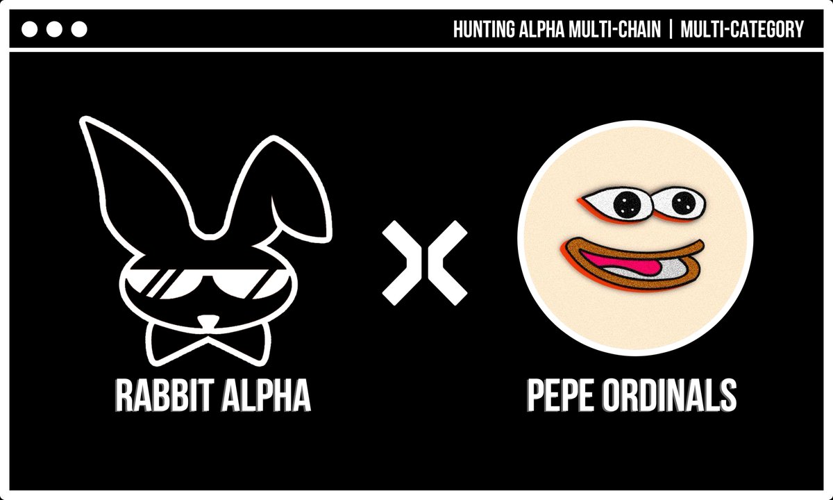 RabbitXAlpha's tweet image. Pepe Ordinals🤝 Rabbit Alpha

🎁 1x Whitelist Spot

To Enter :
1️⃣  Follow @pepeordinals2 &amp;amp; @RabbitXAlpha
2️⃣  Retweet, Like, Comment Tag 3 Friend

Reward 24 hours! ⏰
#NFTs #NFTGiveaways #freemintNFT