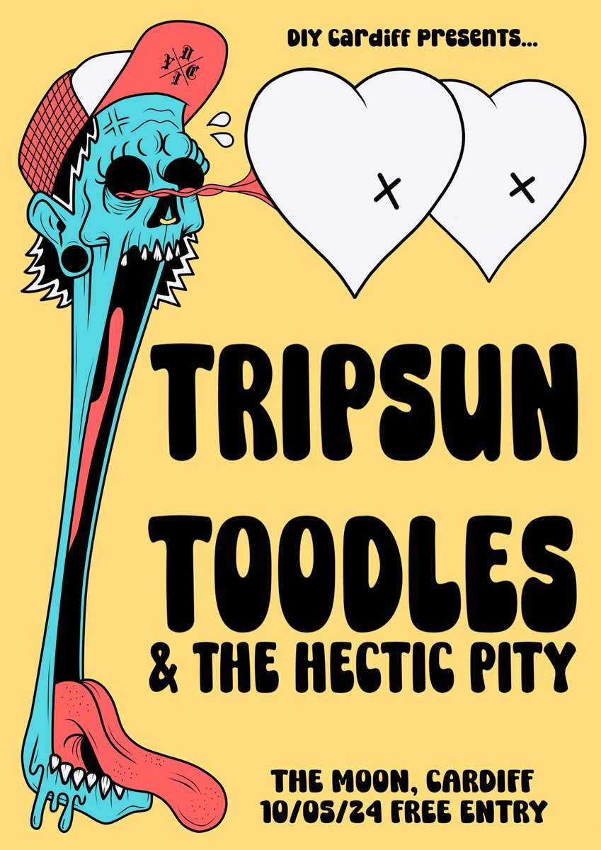 DIY Cardiff (@diycdf) on Twitter photo OH SHIT! Here we go!
@tripsunband and @ToodlesBand at <a href="/TheMoonCardiff/">The Moon Cardiff 🎟️SUPPORT YR LOCAL MUSIC VENUE</a> on May 10! Free entry! Tell your pals x OH SHIT! Here we go!
@tripsunband and @ToodlesBand at <a href="/TheMoonCardiff/">The Moon Cardiff 🎟️SUPPORT YR LOCAL MUSIC VENUE</a> on May 10! Free entry! Tell your pals x