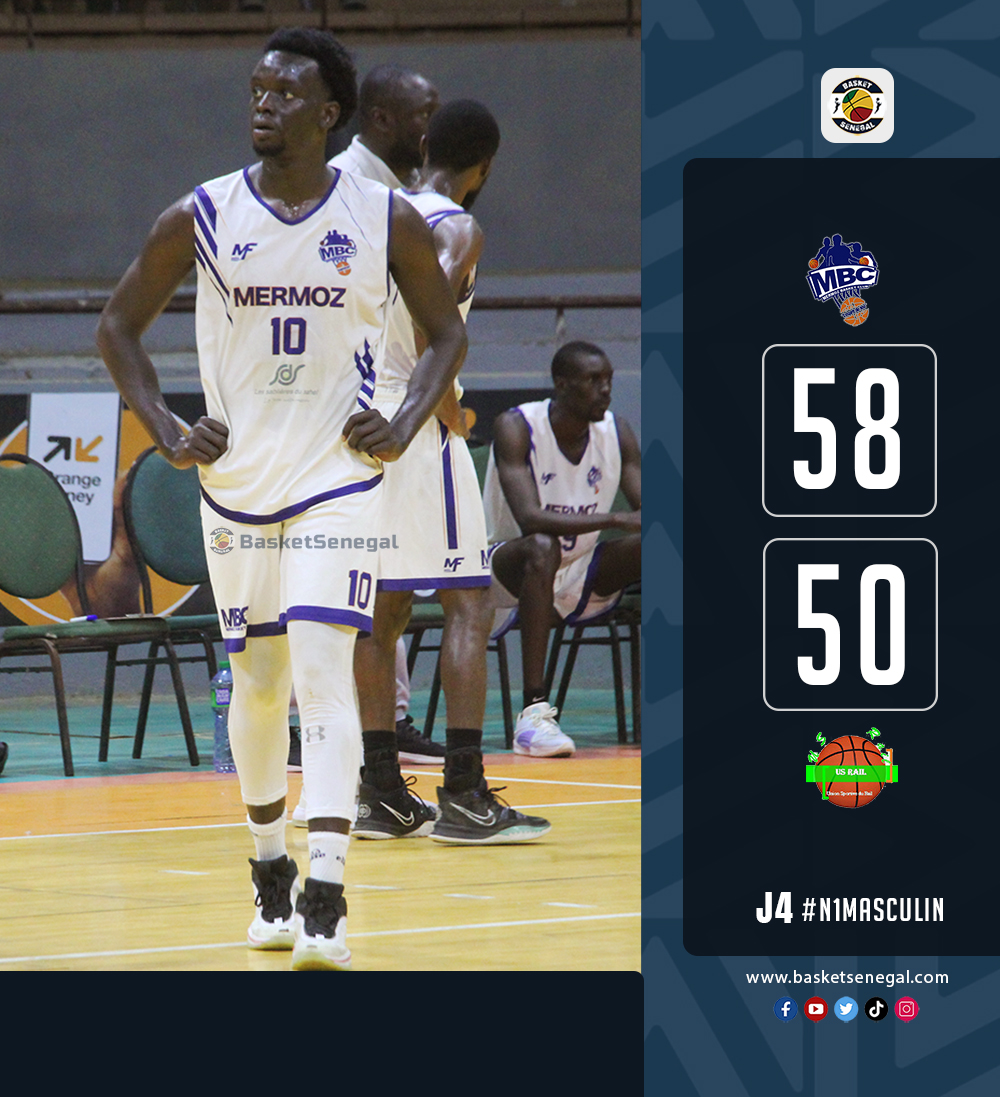 Basket_Senegal's tweet photo. #n1masculin / 5e journée
Mermoz BC prend le dessus sur l'US Rail (58-50).

#Basketsenegal #mermoz #usrail https://t.co/1GMNPgwf4Z