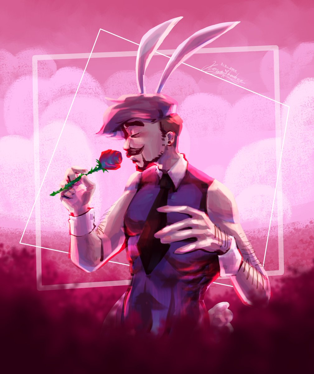 Bunny boy 🐇🌹
(tryna experiment with a different style of painting a little bit sdkljfhnsdjf) 
#septicart #septicartparty #jamesonjackson