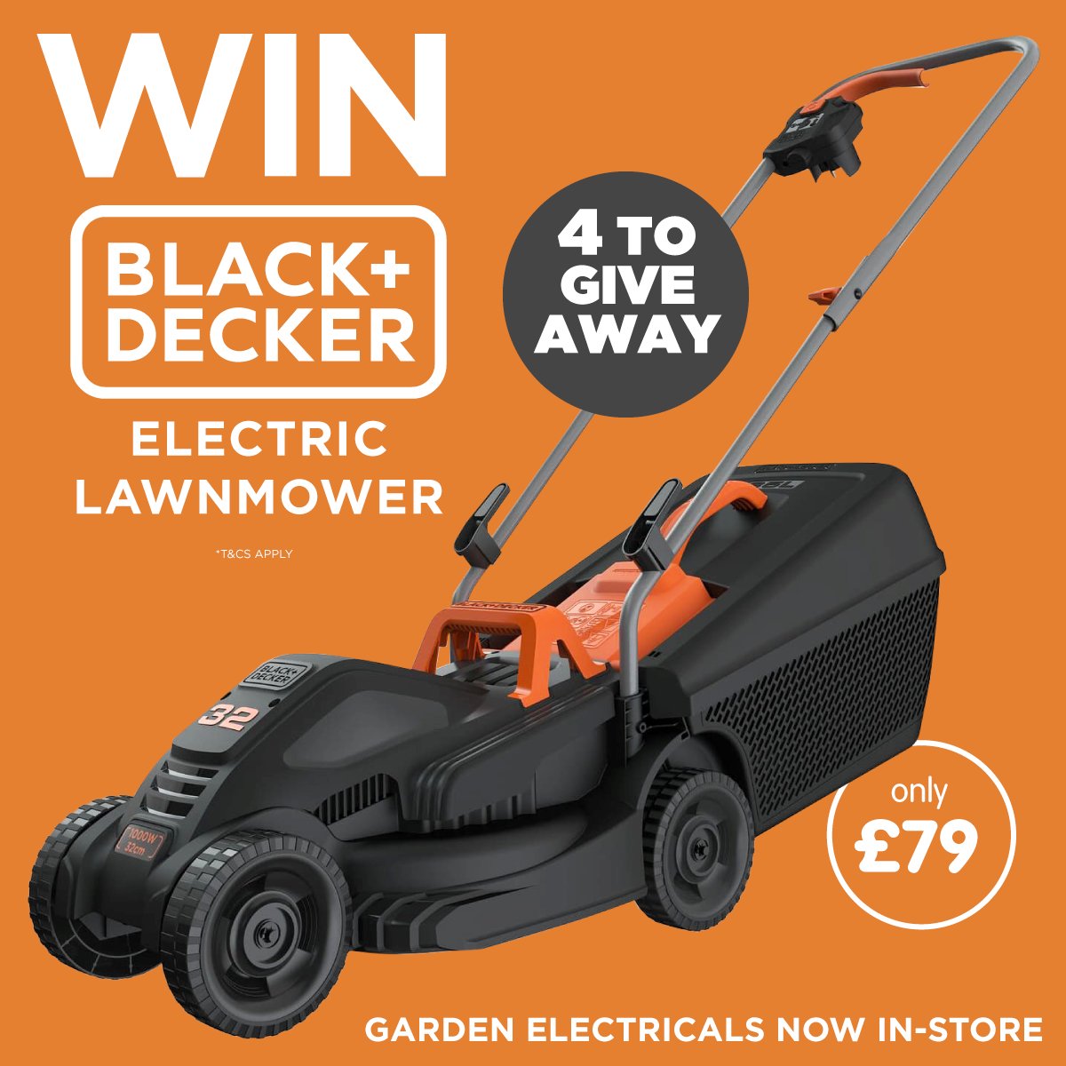 🌞 #COMPETITION TIME 🌞 We're preparing for spring and summer by giving away FOUR chances to win an amazing #Black+Decker Electric Lawnmower! For a chance to #WIN, simply; 1) FOLLOW US 2) RT 3) COMMENT #BMBlackDecker Competition ends 9am 10/3/24