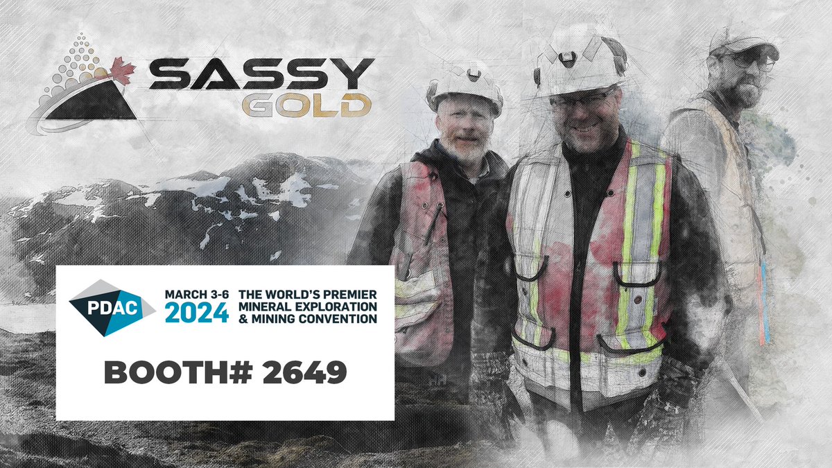 Sassy Gold will be attending #PDAC2024 in Toronto  (March 3rd – March 4th) 

Come visit our team at Booth# 2649

CSE: $SASY | OTCQB: $SSYRF | SassyGold.com 

#UtahUranium #ColoradoUranium #Uranium #Saskatchewan #AthabascaBason #EskayCamp #gold