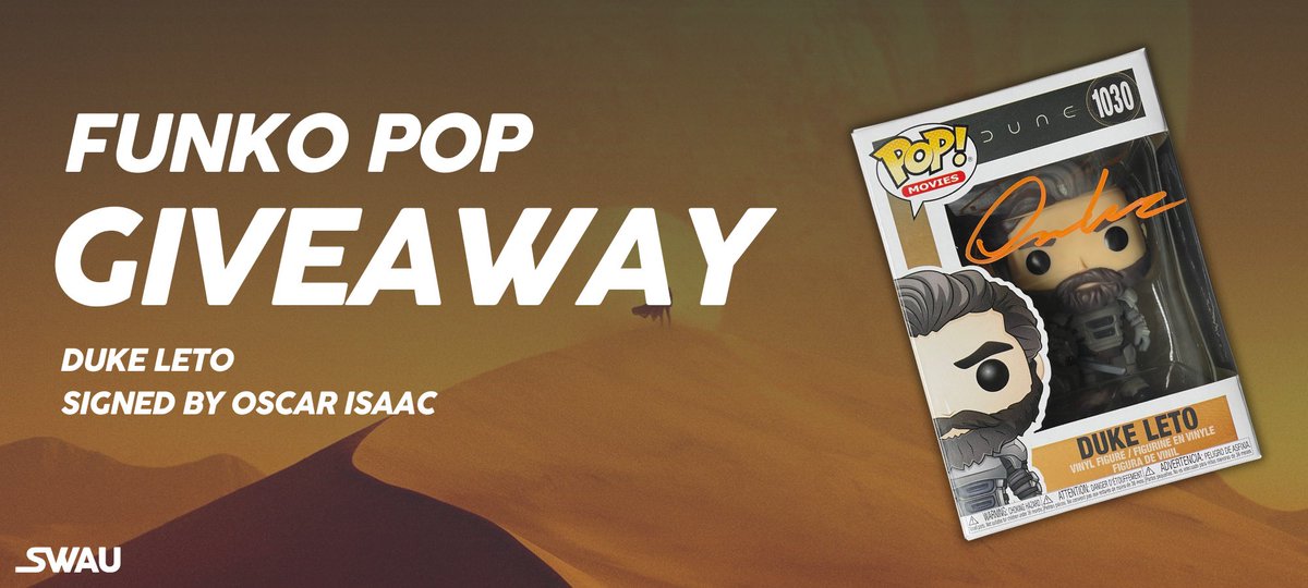 We’re excited to announce our next giveaway! Don’t miss out on a chance to win this special Duke Leto Funko Pop signed by Oscar Isaac! Here are the rules. To enter: • Follow @swau_official • Like this post • Repost for an extra entry • Tag one friend per REPLY for extra