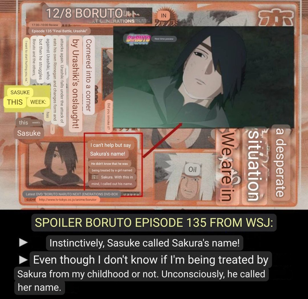 linsteryy's tweet photo. According to the Boruto episode 135 WSJ, Sasuke kept calling out Sakura's name despite not being aware that she was the one who was treating him! 

I find this so wholesome https://t.co/CPrryKAn7U