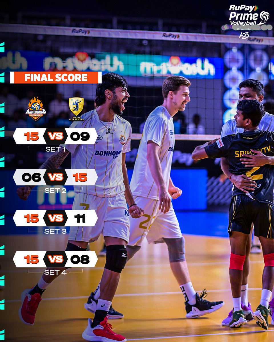 PrimeVolley's tweet image. #DamdaarDefenders bring the 𝐃𝐇𝐎𝐎𝐌 on court in #ADvKBS with and return with a 𝐖 to reclaim the 🔝 spot. 💪

#RuPayPrimeVolley #AsliVolleyball #PVL #AbMachegiDhoom
