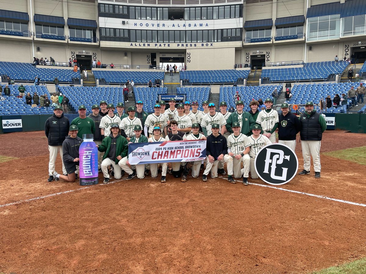 Huge congrats to our 2024 #PGShowdown CHAMPIONS! 🏆

Blue: Catholic High Baton Rouge Bears
Red: Bob Jones Patriots
White: North Broward Prep Eagles 
Gray: Mountain Brook Spartans