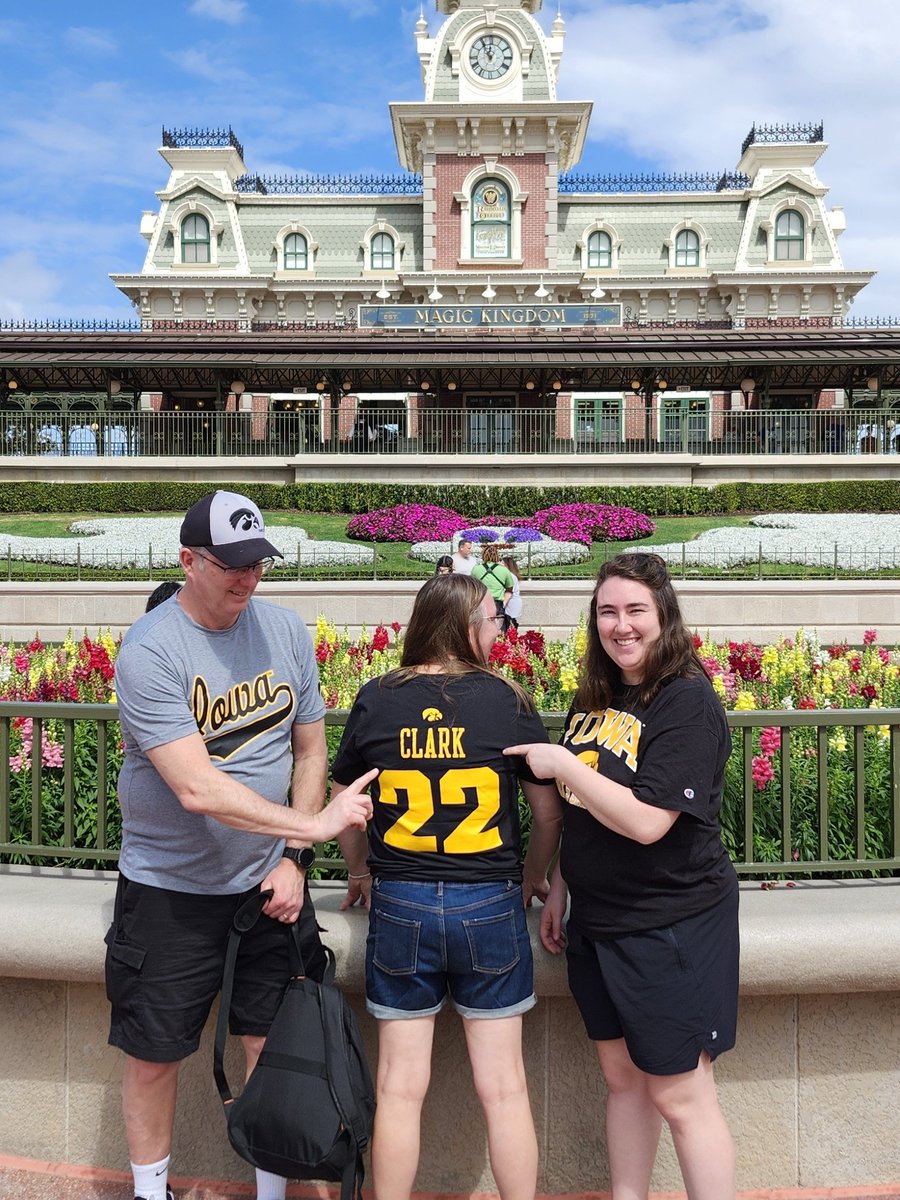 Cheering for 
 <a href="/CaitlinClark22/">Caitlin Clark</a> from the happiest place on earth!