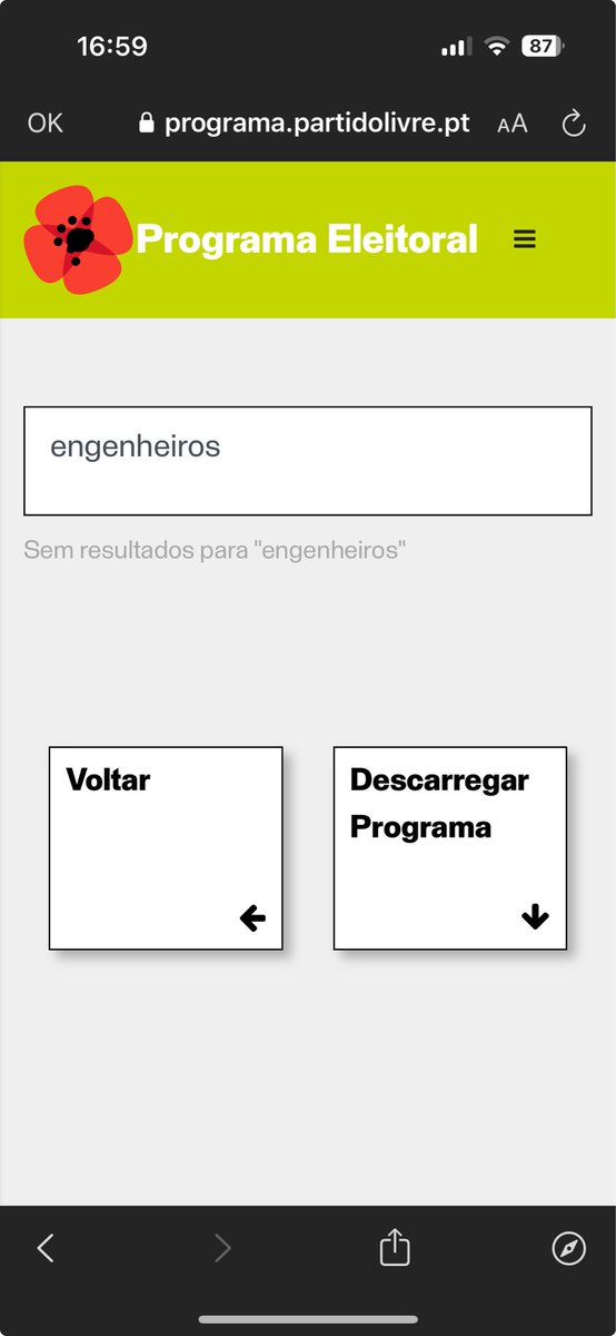 Não contem com o meu voto
