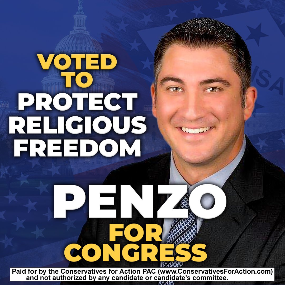 Vote for the candidate that has proven he will protect our right to worship as we choose, vote Senator Penzo for Congress! #arpx #arnews #AR3 #PenzoForCongress