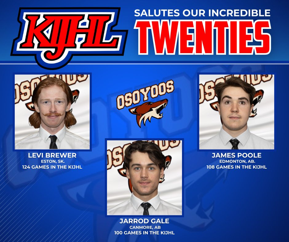 The Kootenay International Junior Hockey League would like to recognize and thank our incredible 20 year old graduating players, whose Junior hockey playing days are behind them. 

Today the @KIJHLCoyotes ...