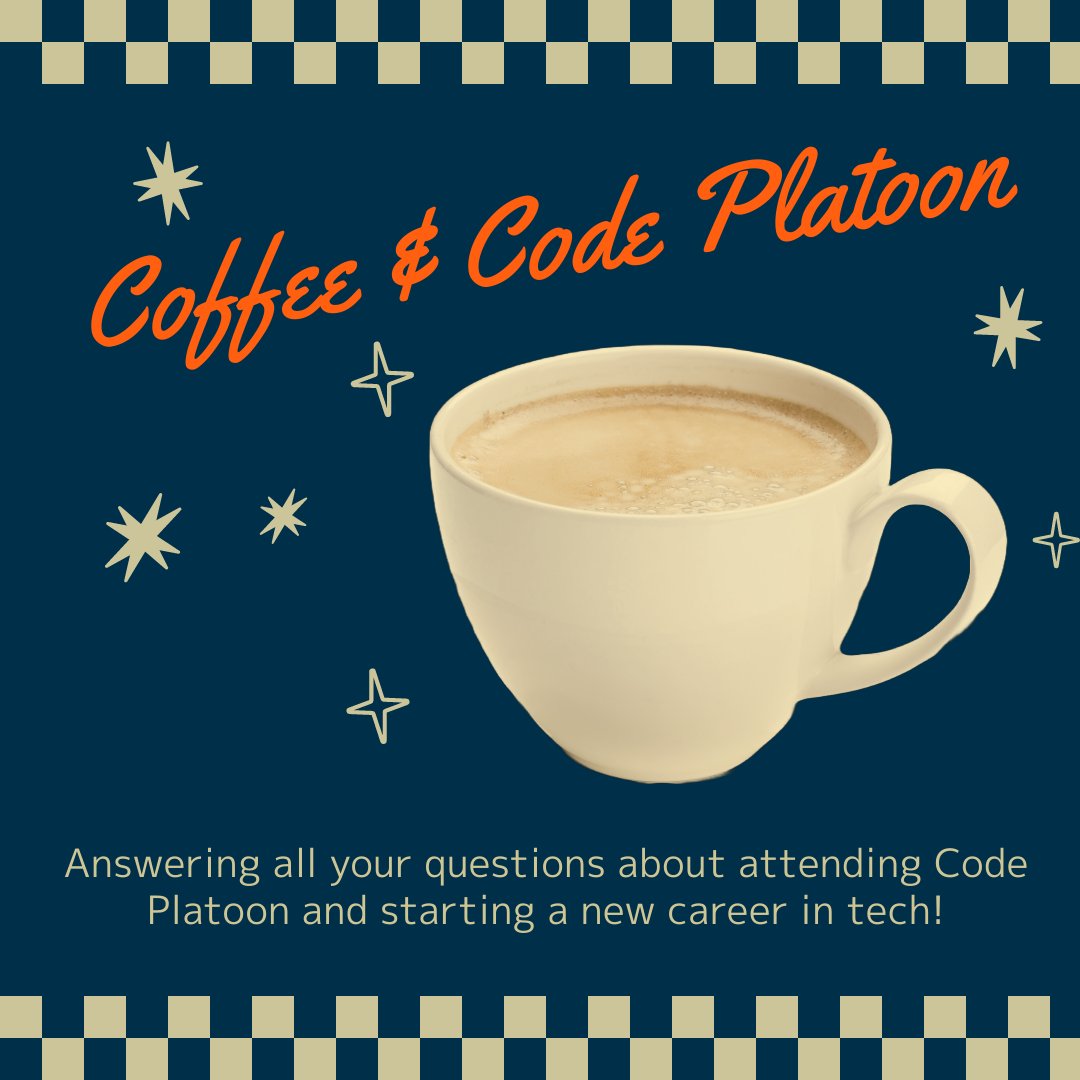 Samantha10rrnv's tweet image. Join us for Coffee & Code Platoon on March 8th at 1 PM Central. Whether you're interested in becoming a Software Engineer or diving into the world of DevOps & Cloud Engineering, this is your chance to get all your questions answered!
Register here: hubs.li/Q02mry720