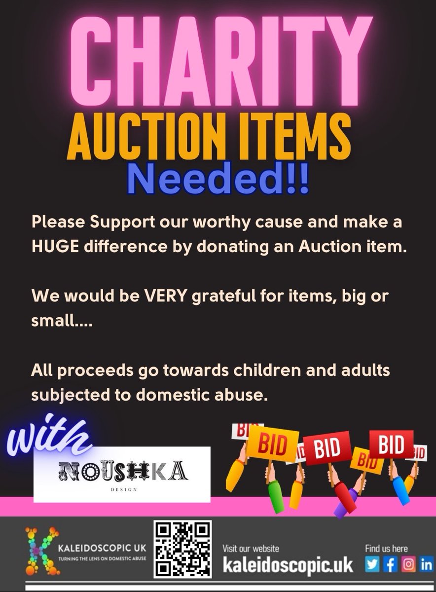 We are holding our first ever silent auction with @NoushkaDesign We would be very grateful for donations 🙏 to add to the amazing kindness shown to the cause so far.. Thank you 😊 #domesticviolence #charity #support #payitforward #grateful @WokinghamToday @BBCBerkshire