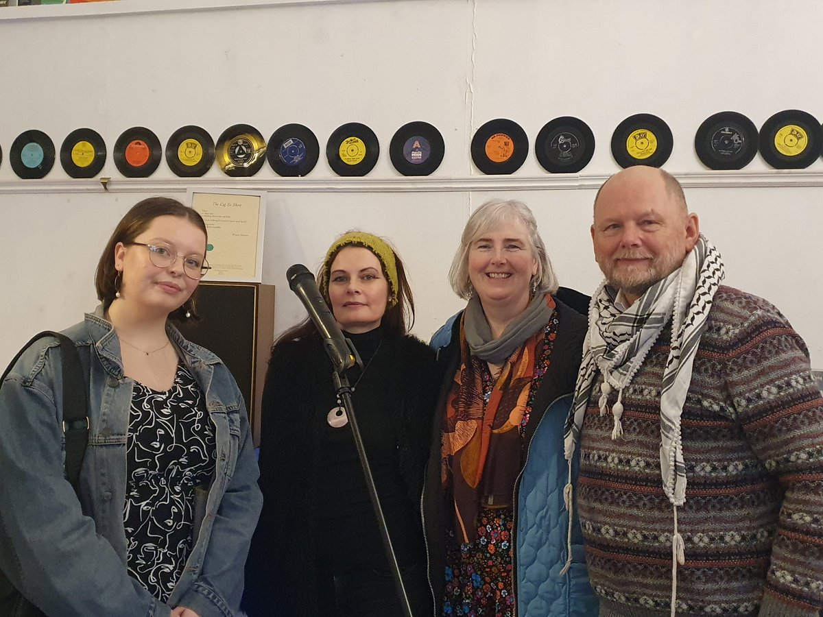 At this morning's poetry event at The Record Break, we were treated to the work of Maryellen Hodgins and The Poetry Collective. Also, one of our first time volunteers, Louise,read her poetry in public for the first time. We're delighted to have been there to share that with her.