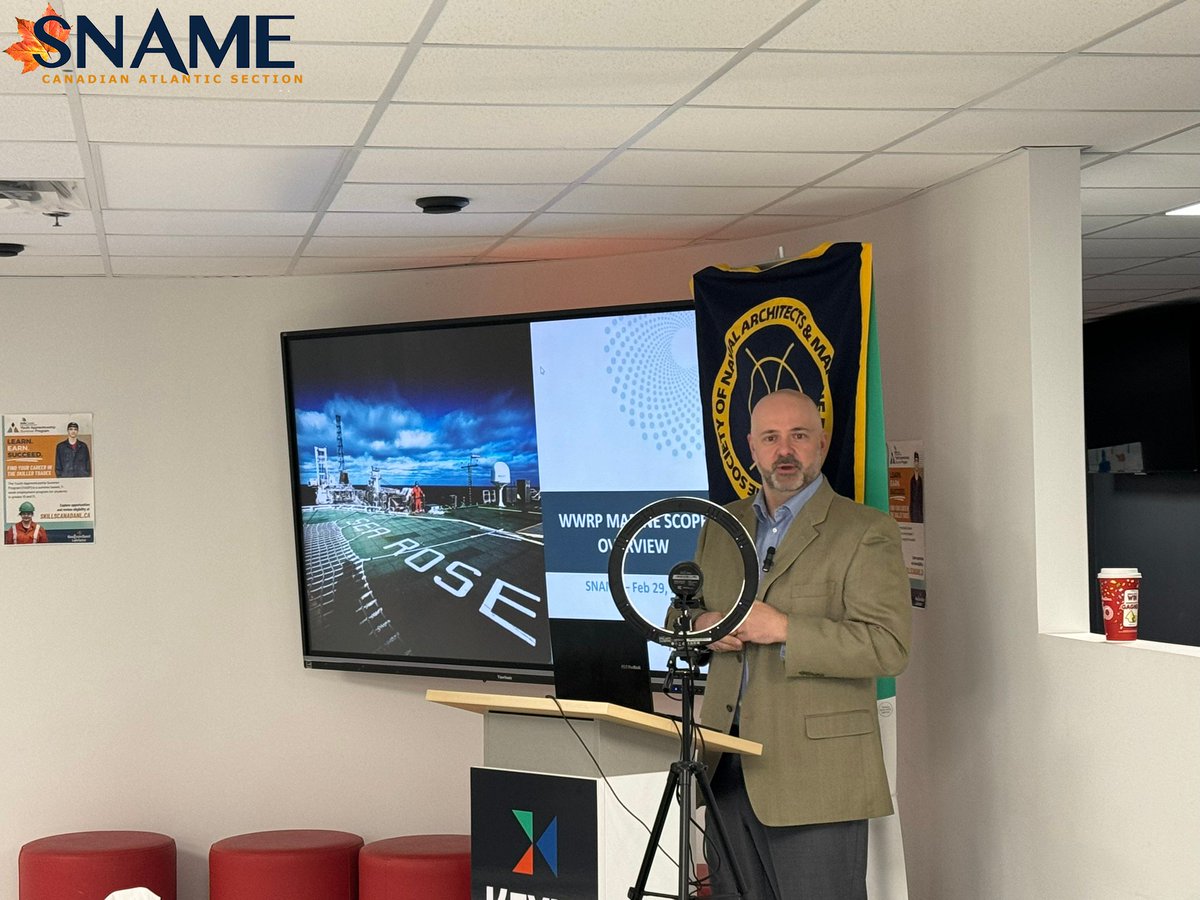 Snamecas's tweet photo. #Great #talk by Adam Stanley, of the #WestWhiteRose #Project. 
#thanks to @KeyinCollege  for the  #venue.
#coming #virtual #Event  #AI and #DigitalTwin Use Cases in #MarineOperations by Remi Duquette, @MayaSimulation 
#RegisterNow https://t.co/OZQYu3G01B https://t.co/6Bgf2gGcUt