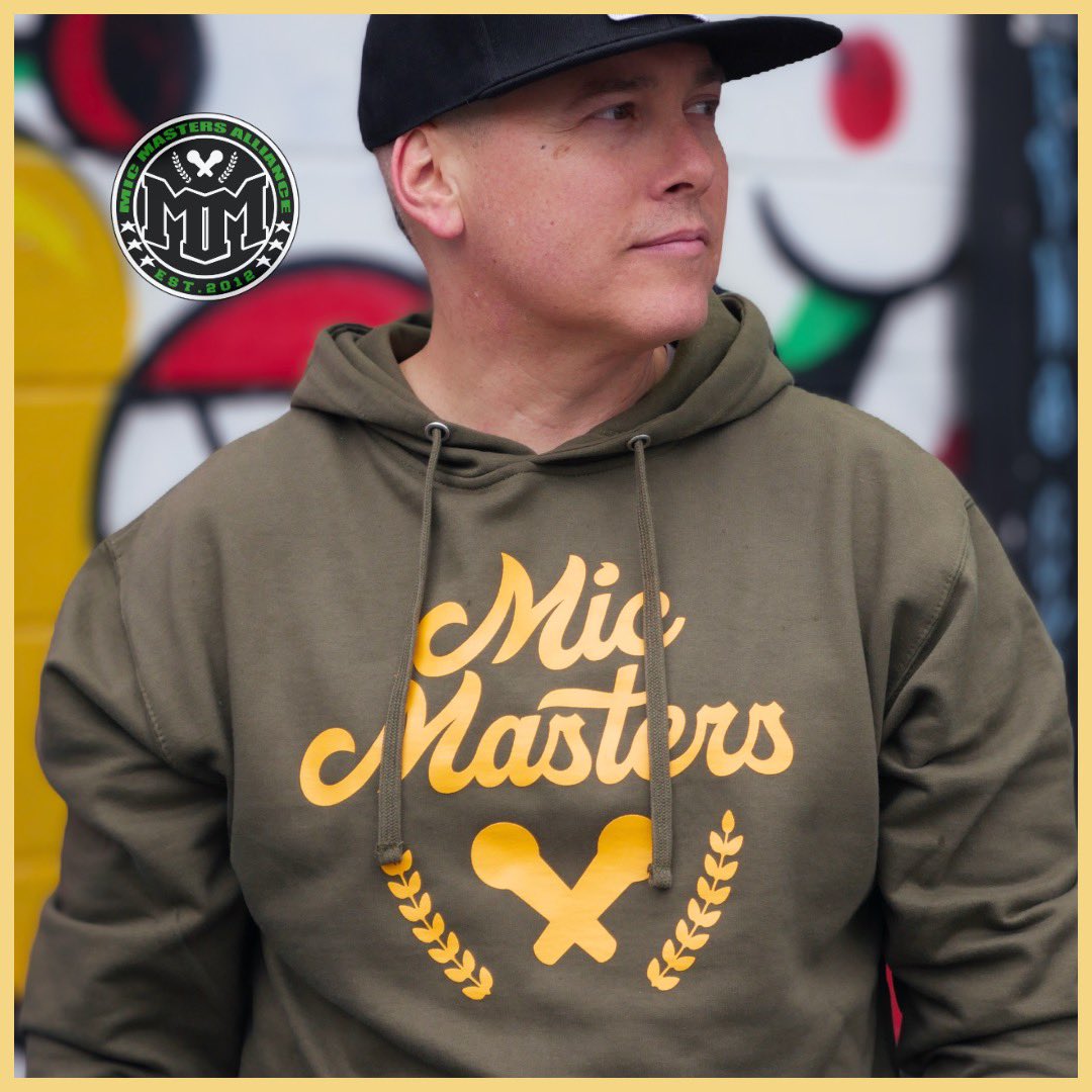 MicMasters801's tweet photo. New, “Battle Ready” hoodie is available now - https://t.co/O2KQTtyItI

Limited run of 25 to start!

Thank you @georgelife for showing it off for us! #BarsLetsGo https://t.co/ITI2uvfsEc