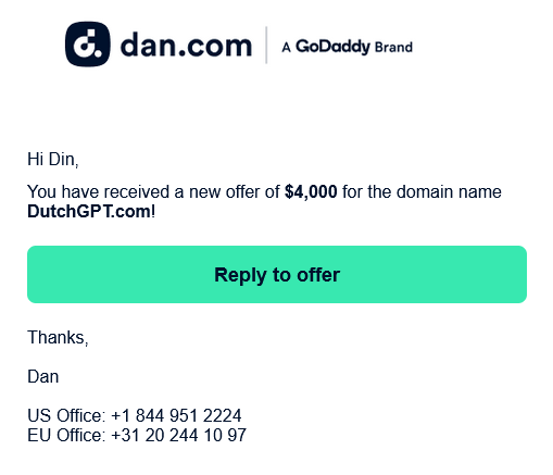 NameXnet's tweet photo. GPT Geo domains are still alive
Received a new offer $4000 for https://t.co/d4imNlVBBF
SaudiGPT .com recently sold for $78k
#GPT #GPT4 #Saudi #ChatGPT4
#Dutch #DutchGPT https://t.co/VeZlYbsEGn