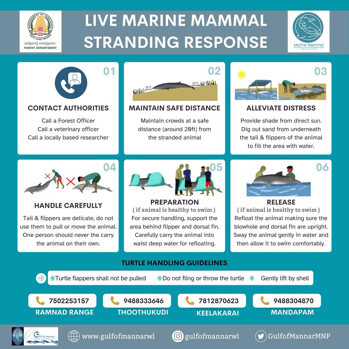 Following Proper SoP for rescue is crucial for survival of rescued animals. We have started workshops for fishermen to spread the SoP for better rescue. Kadal Osai-a community Radio is helping us in connecting to #fisherfolk. @tnforestdept #dolohin #turtles