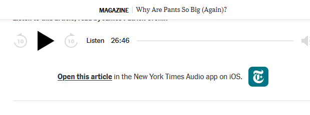 Why Are Pants So Big (Again)? - The New York Times