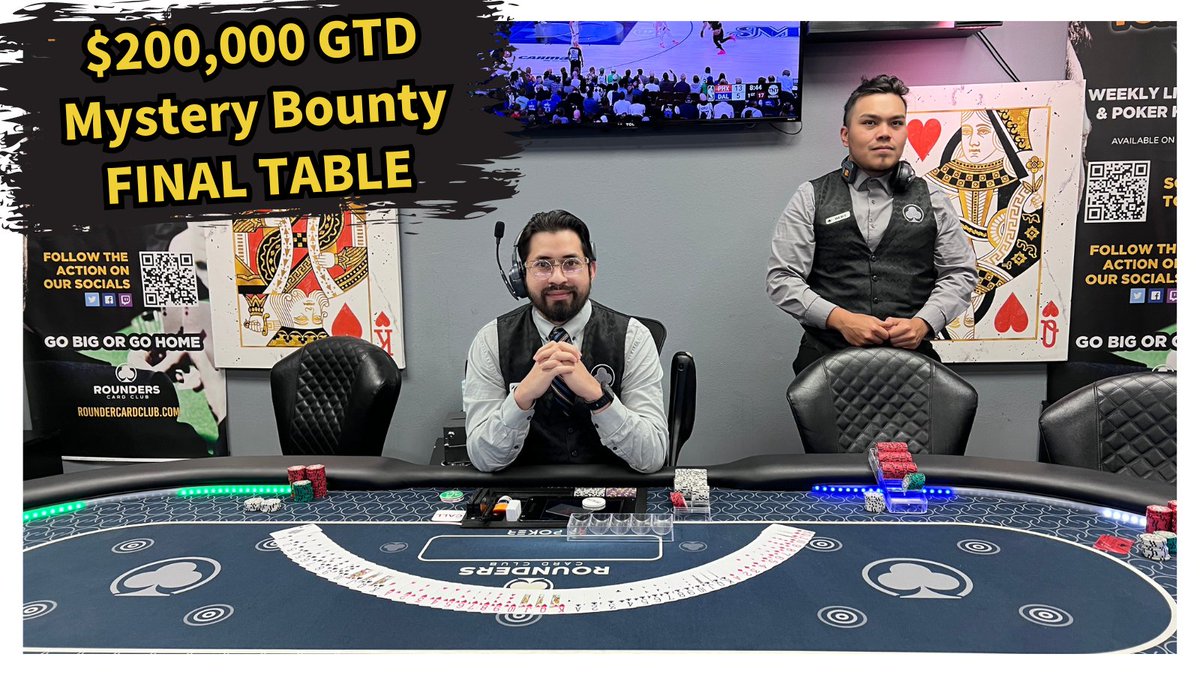 Join us tonight for the exciting conclusion of our 200k Mystery Bounty!

🏆𝟏𝐬𝐭 𝐩𝐥𝐚𝐜𝐞 𝐢𝐬 $𝟐𝟎𝐤 + 𝐁𝐨𝐮𝐧𝐭𝐢𝐞𝐬

🍀GL to the final 9 players🍀

🎙Hosts <a href="/Rood_SATX/">Rudy Herrera</a>  &amp; <a href="/BetOnDrew/">乃乇ㄒ ㄖ几 ᗪ尺乇山</a> 

𝐒𝐄𝐀𝐑𝐂𝐇 "𝐑𝐨𝐮𝐧𝐝𝐞𝐫𝐬 𝐓𝐨𝐧𝐢𝐠𝐡𝐭" 𝐨𝐧 𝐘𝐨𝐮𝐓𝐮𝐛𝐞
(live around 6-7pm)