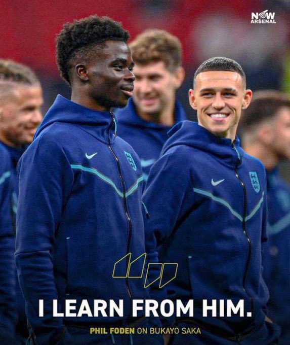 Foden has been learning a lot from Saka ... I see 🤔

#MCIMUN #ManchesterDerby