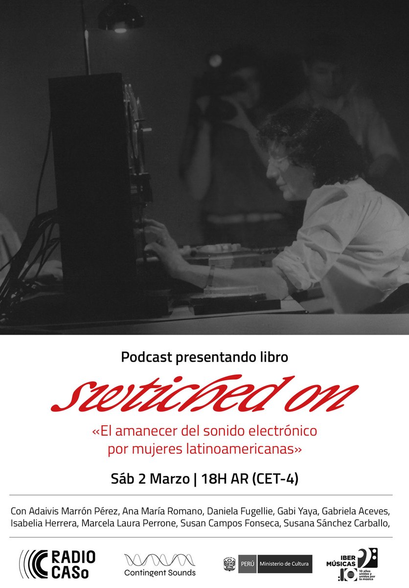 Excited to share the launch of " Switched On: The Dawn of Electronic Sound by Latin American Women" a book dedicated exclusively to the female protagonists of Latin American electronic music. contingentsounds.com  listen to RADIO CASO Arg  for a podcast with authors
