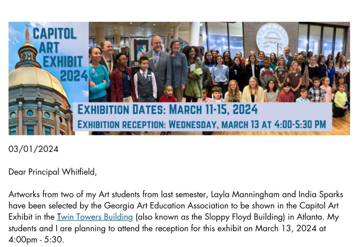 🎨Bunche scholars will be featured in the Capitol Art Exhibit 2024! Shout out to L. Manningham and I. Sparks⚡️⚡️ Let's GO! @drkalag @KTWhitfield23