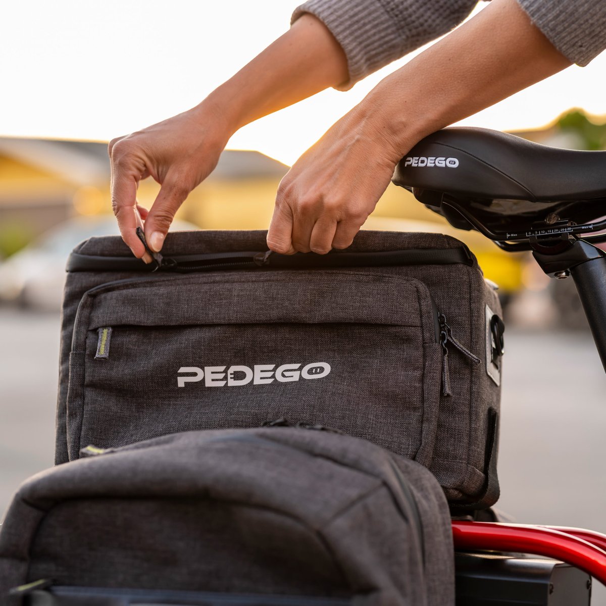 Upgrade your Pedego with our wide range of storage accessories. With ample space for all your gear, snacks, and more, you'll be prepared for any adventure. Visit your local dealer to upgrade your Pedego today! ⚡🚴‍♂️ #Pedego