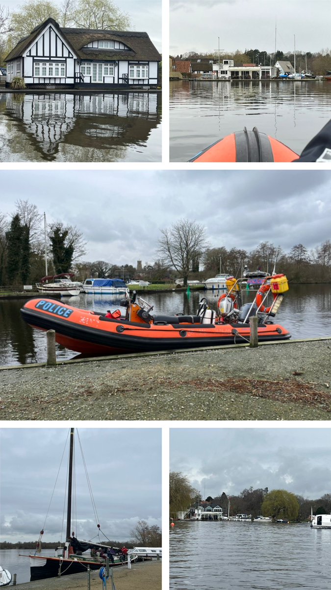 The Marine Team patrolled from Horning to Ranworth today. They had a special treat of seeing the Wherry and meeting the crew at Ranworth Broad. The flood water is still high but receding, watch out for those hidden objects under the water line. #WherryMaudTrust.