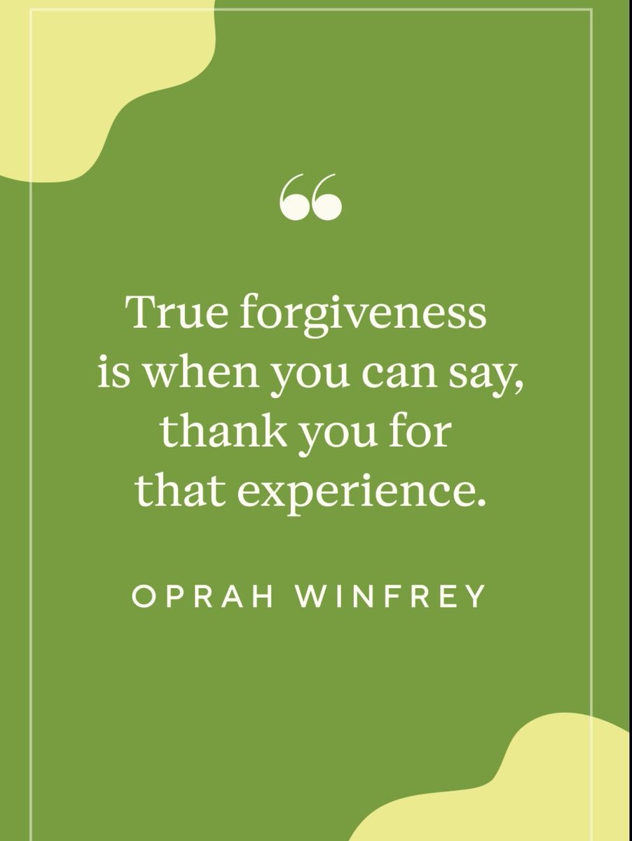It feels good to have true forgiveness over resentment or regret, regardless of the intentions of others.