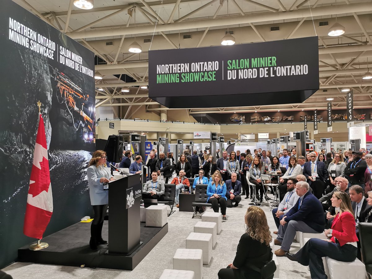 FedNor's tweet photo. La députée Lapointe a été rejointe par ses collègues du #NordON et des représentants @the_PDAC & @TemShoresCity pour l'ouverture officielle @MiningShowcase. Cette année, le pavillon financé par le #FedNor compte 112 exposants de tout le #NordON: https://t.co/zF6pHp1rrm #FedNor https://t.co/mNKfrZk0Oi